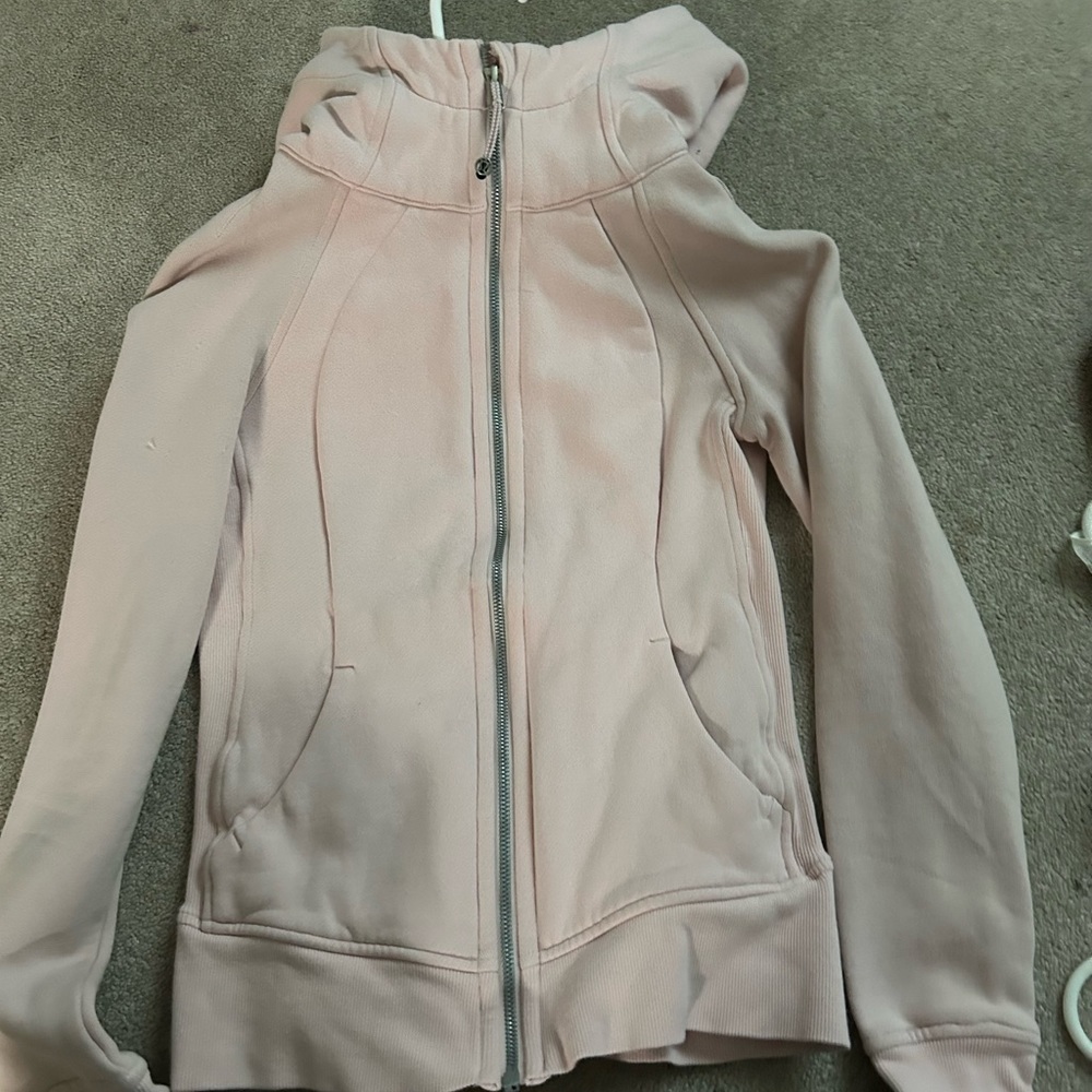 Pink lululemon scuba zip up
